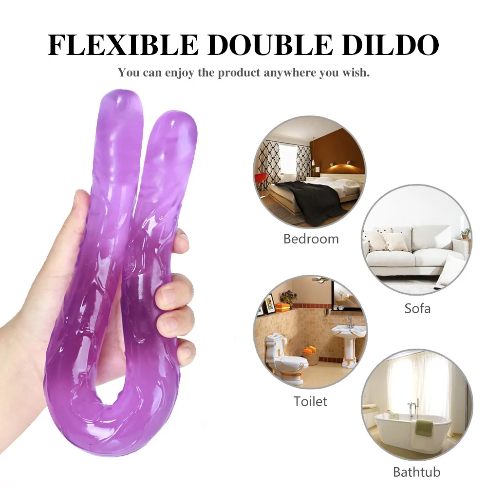 New 44 cm Long Double Dildo Big Size for Couples Lesbian Vagina Masturbation Anal Massage Anus Dilators Sex Toy Sexual Wellness