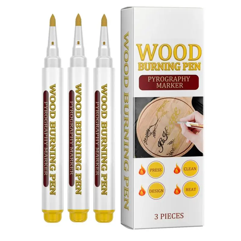 Scorch Woodburning Pen Wood Marker Pen For Drawing Multi-Functional Woodworking Drawing Pen For Birch Walnut Basswood And Poplar