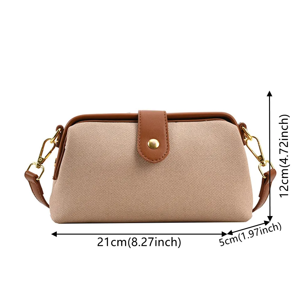 Women\'s Shoulder Bag Canvas Handbag Large Capacity New Fashion Messenger Bag Small Fashion Women\'s Single Shoulder Tote