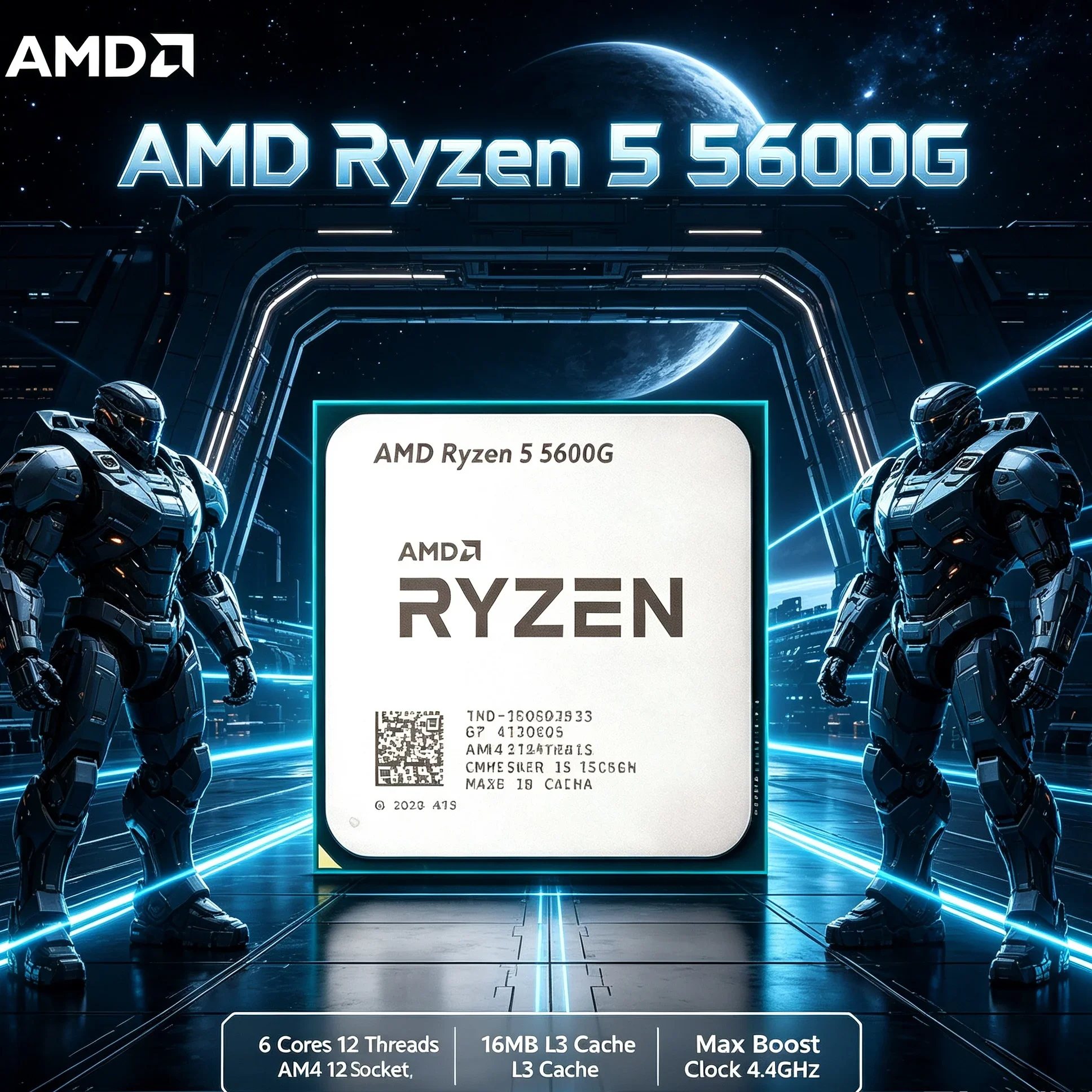 Home Office Processor Ryzen 5 5600G 6-Core 12-Thread 16MB L3 Cache AM4 Socket CPU
