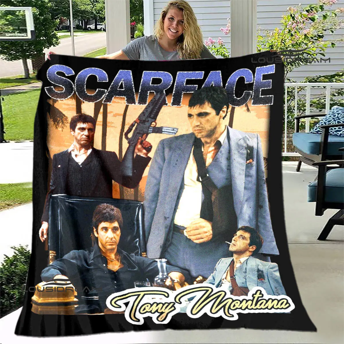 Film classico Coperta da letto Scarface Polyna con una coperta per riscaldare la bellissima coperta da viaggio per la casa, regalo di compleanno