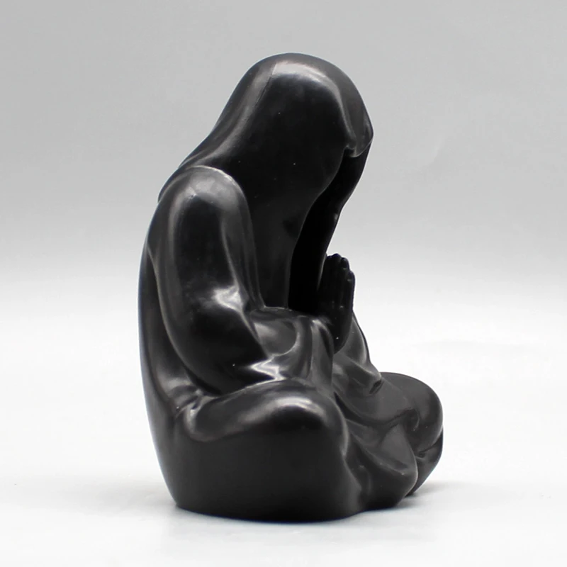 Homme Noir Mystérieux Sans Visage, Décoration de Bureau, Bouddha, Darhouse, Modèle de Méditation, Figurines d'Action, Statue, Cadeaux