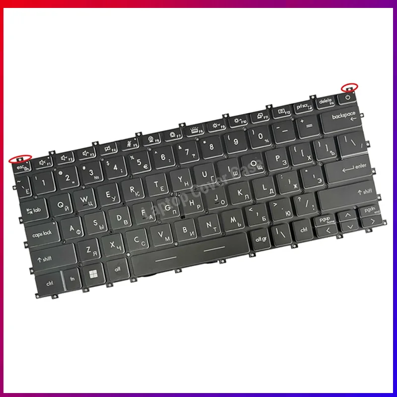 Nuevo teclado ruso para ordenador portátil retroiluminado para Modern 14-C5M 14-C7M MS-14JK Modern 14 C11M C12M C13M MS14J1