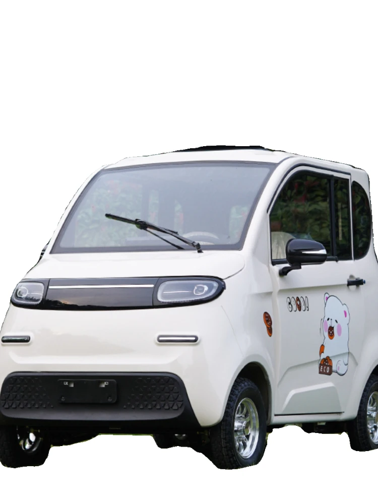 Customized electric four-wheel vehicle, household daily commuting, two door new energy small female adult scooter, battery, seda