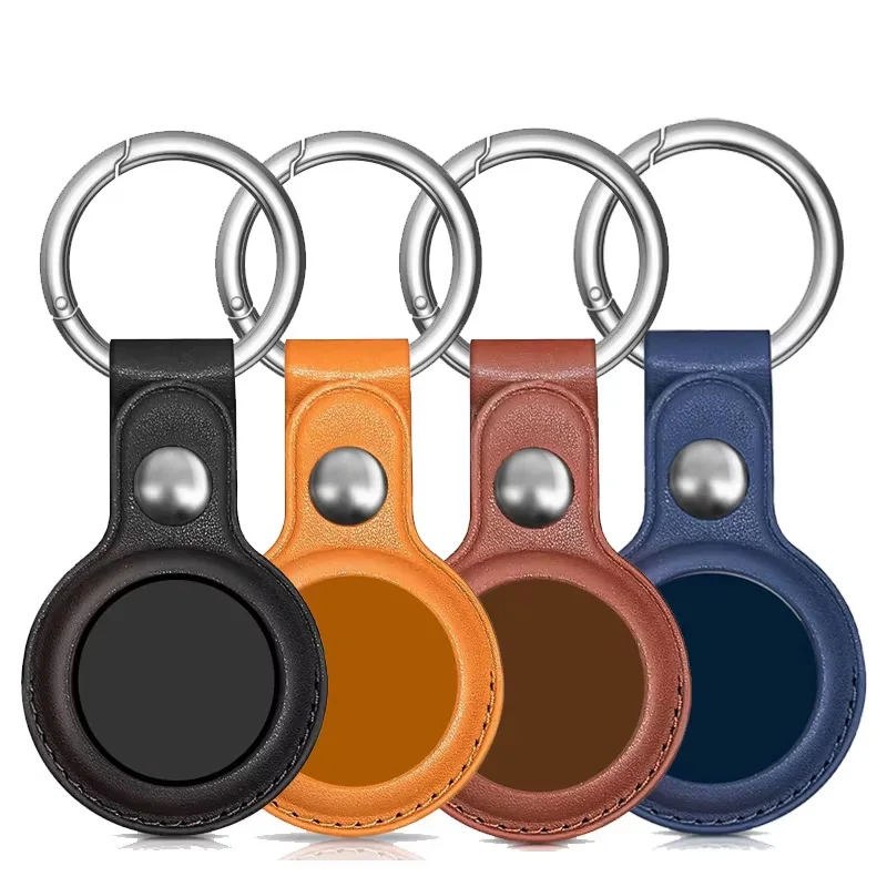 PU lederen tas voor Apple Airtag beschermhoes voor Apple Locator Tracker Anti Lost Device sleutelhanger Tracker accessoires