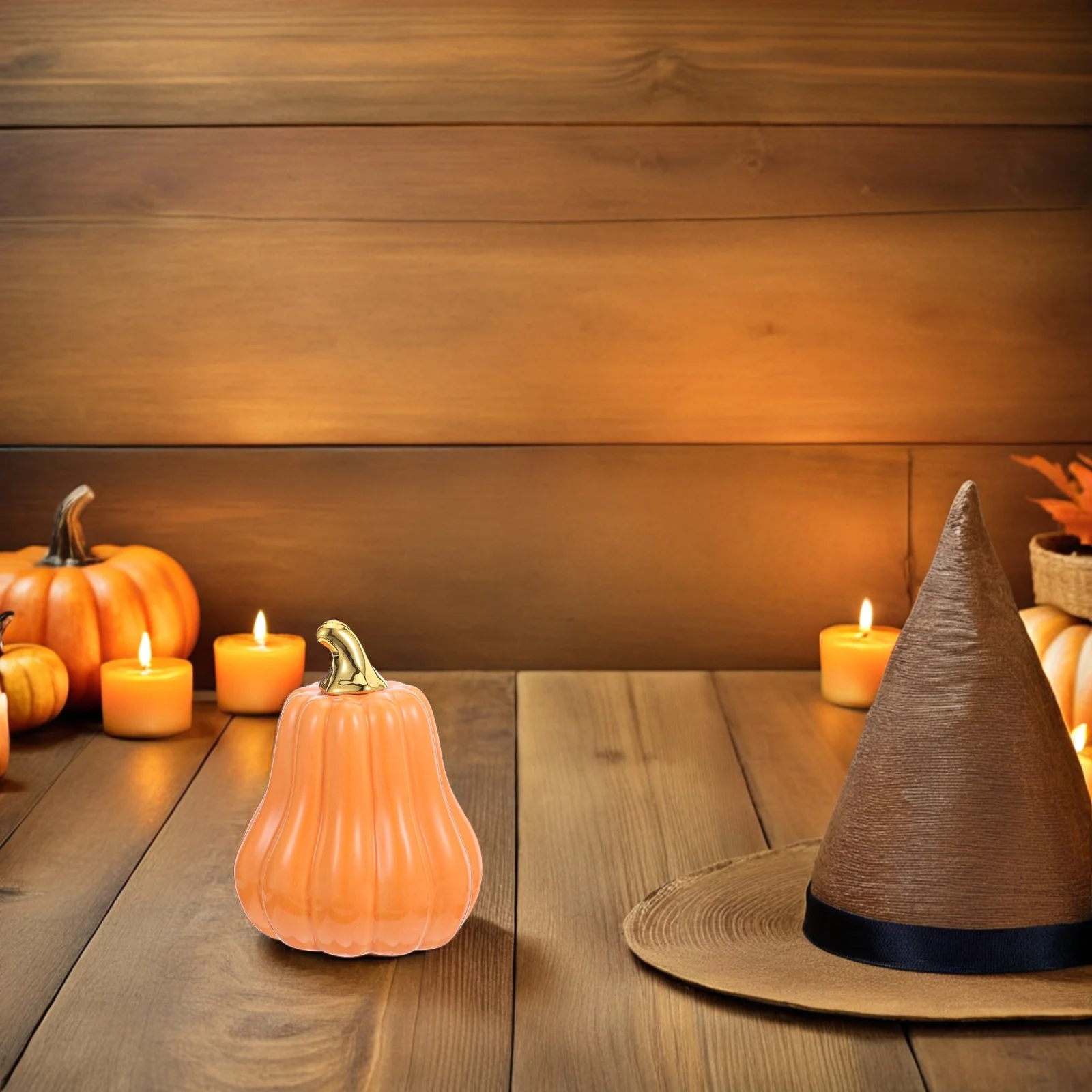 

Ceramic Pumpkin Craft Elegant Design Sturdy Material Great Gift Friends Family Ceramic Pumpkin Figurine Halloween Home Decor