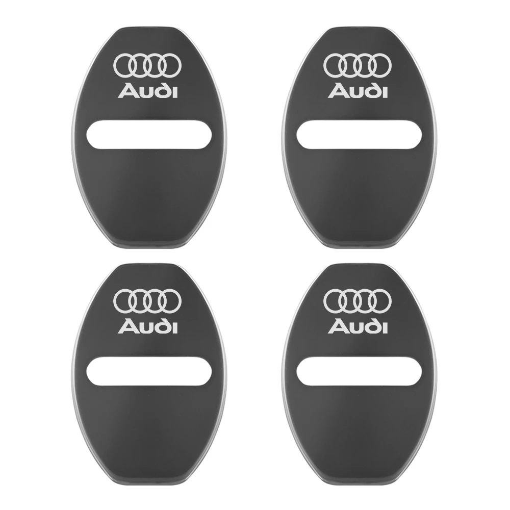4Pcs Metall Auto Türschloss Dekoration Schützen Abdeckung Für Audi Sline A1 A2 A3 A4 A4L P 8V 8L RS RS3 RS4 RS5 RS6 S1 S2 S3 S4 S5 S6 S7