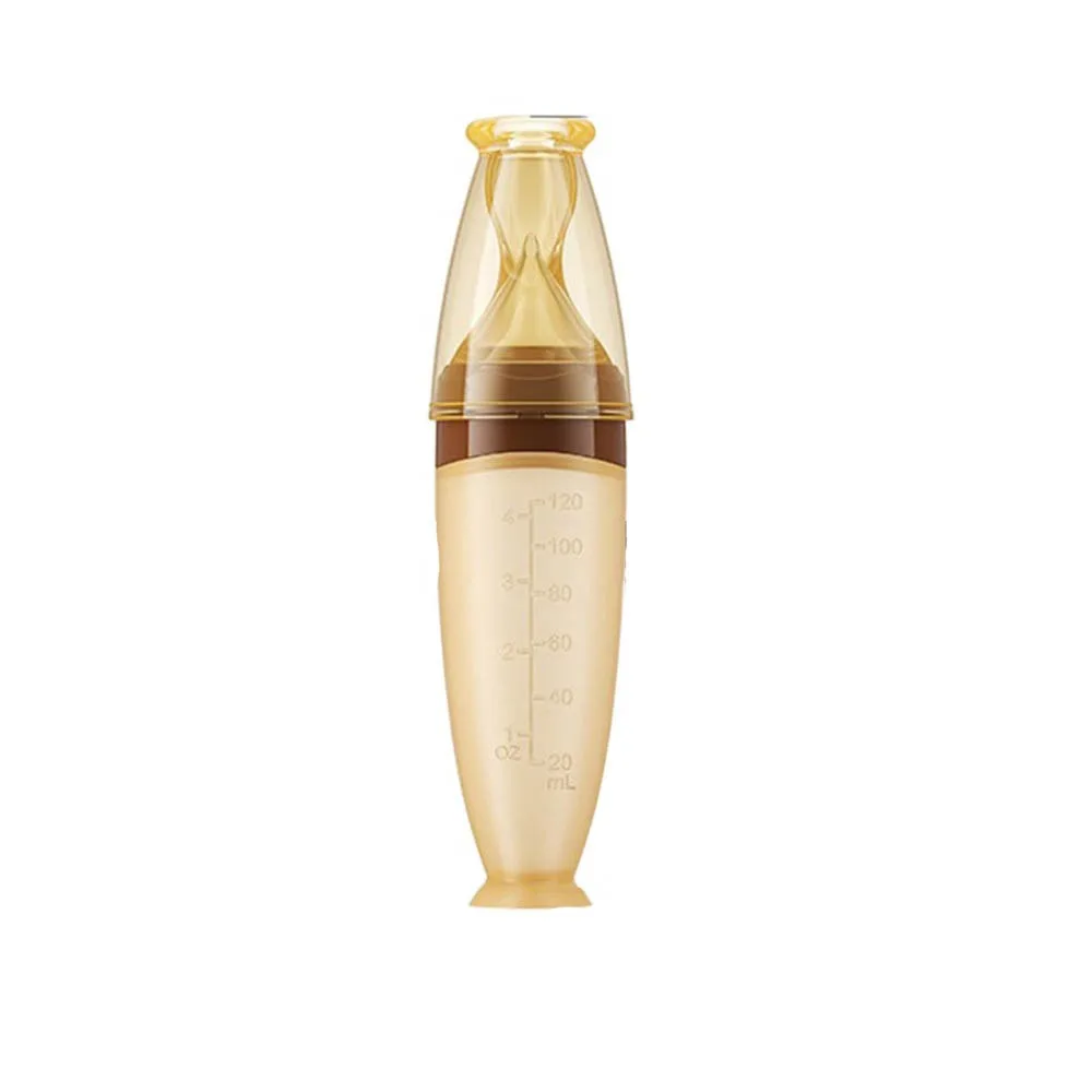 

Silicone Baby Squeeze Spoon Squeezing High Temperature Resistance Food Supplement Bottle Flexible Convenient