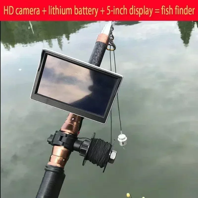 5 inch fish finder HD underwater camera with screen visible fishing wire connection 8LED illuminated Portable fishing supplies