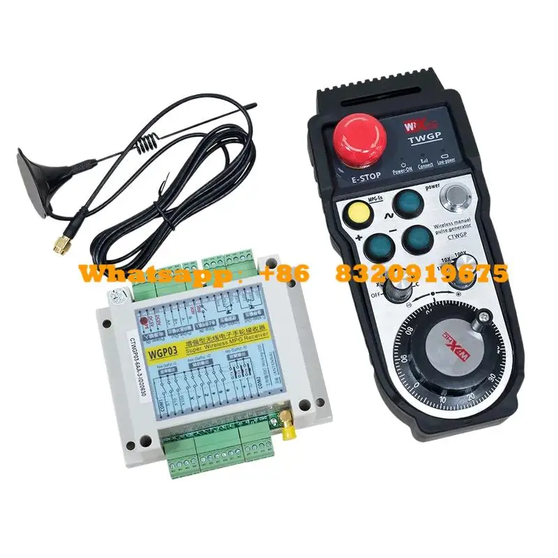 6-Axis CNC Milling Wireless Electronic Handwheel Emergency Stop Hand Pulse Machine Tool Industrial Remote Control CNC System