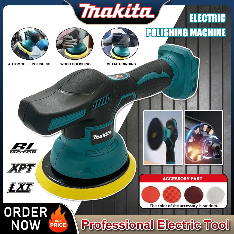 

Makita Беспроводной автомобильный полировщик с цифровым дисплеем, электрический полировщик, 8 передач, автомобильная полировальная машина для вощения для аккумулятора 18 В