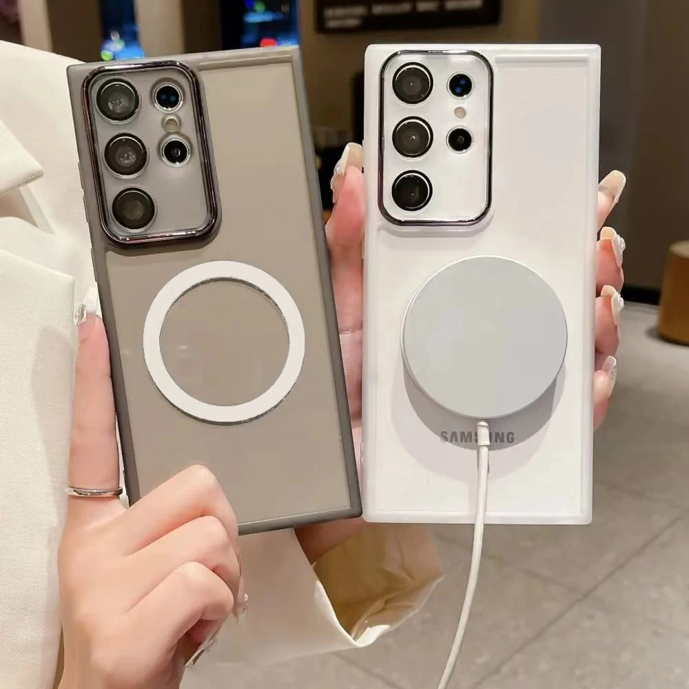 جراب هاتف لهاتف OPPO Reno 14F 14 Pro 12F 13F A17 A5 A9 A54S A53S غطاء شفاف فاخر من السيليكون المغناطيسي المقاوم للصدمات #2