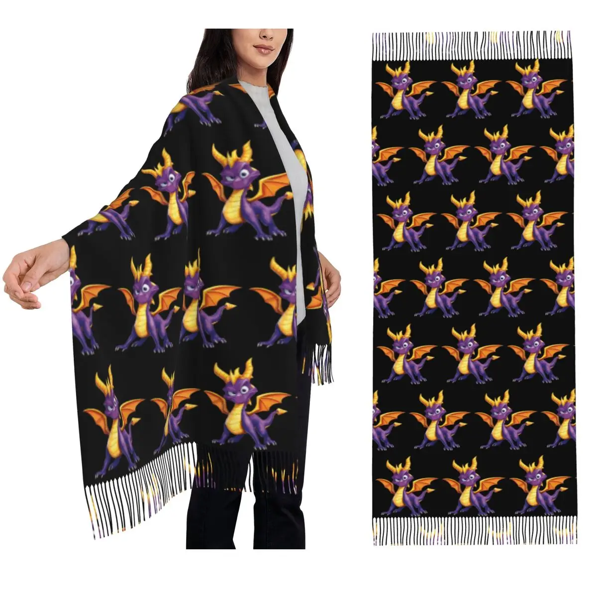 

Ice Spyro Scarf Tassel Scarves for Women Soft Warm Shawls and Wraps Large Fall Winter Shawl Wrap