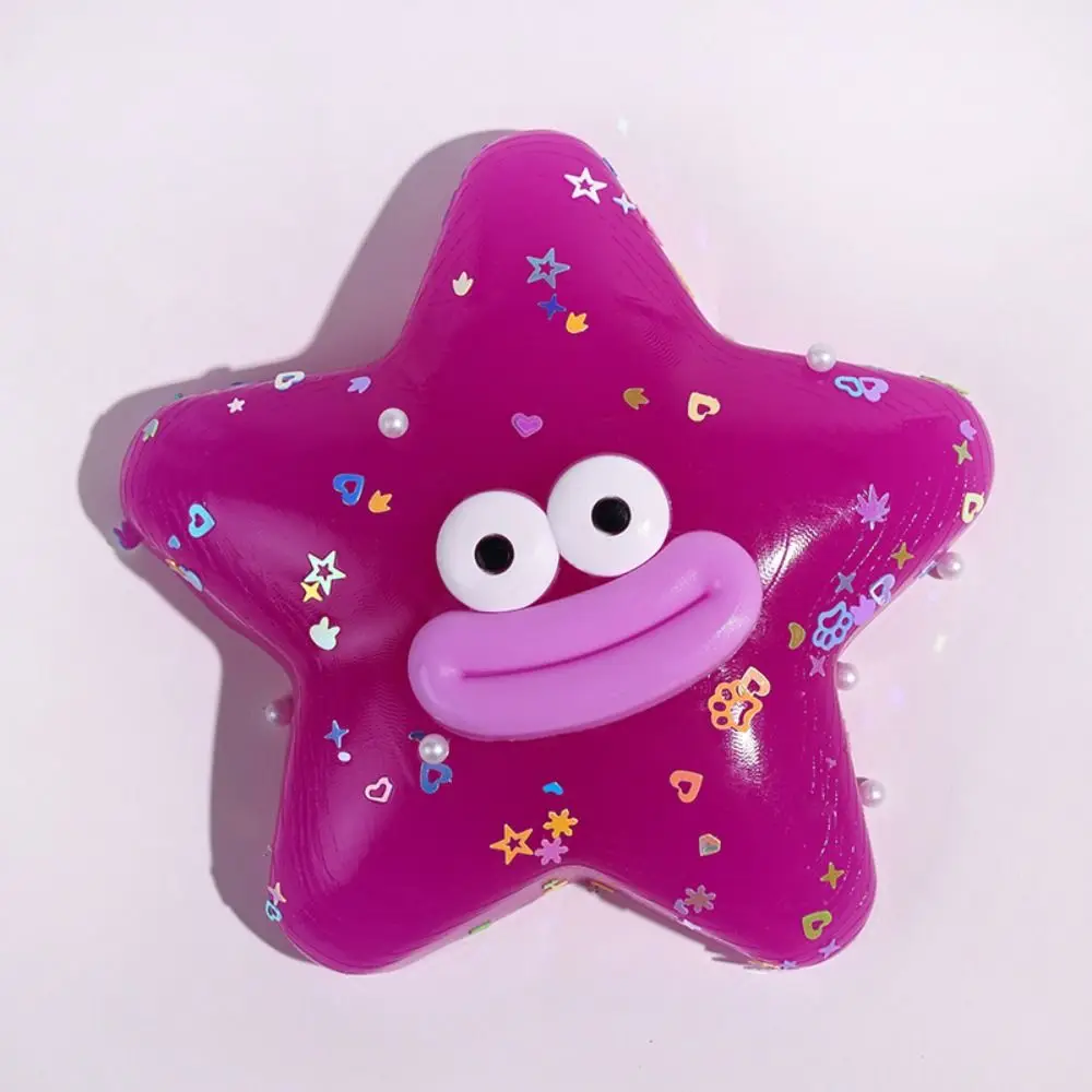 Simulazione Bocca di salsiccia Pizzicare Giocattolo Animali marini Stella marina elastica Giocattolo da spremere Creativo colorato Giocattolo a rimbalzo lento Giocattoli per bambini