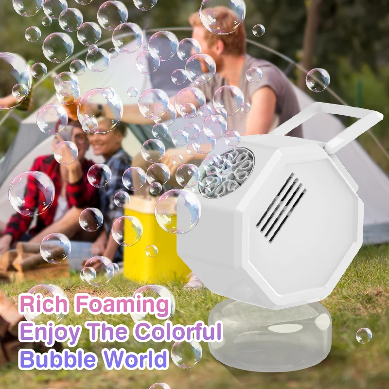 لعبة آلة فقاعات قائمة على الأرض مكونة من 10 فتحات هدية للعطلات لعبة فقاعات خارجية بدون بطارية مياه فقاعية #2