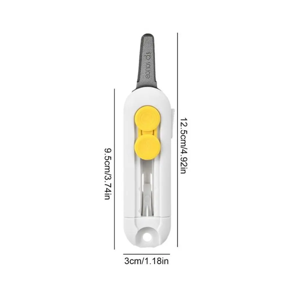 2 ชิ้น Magnetic Courier เปิดเครื่องตัด Self - locking Rebound ความปลอดภัยกล่องกล่องเปิด Retractable ทนทาน Mini Utility เครื่องตัด