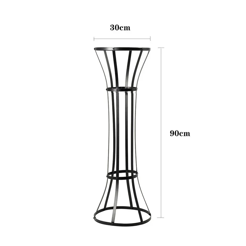 Eleganter 90cm Gold-Schwarzer Blumenständer Romantische Hochzeits- und Partydekoration Florale Tischdekoration für Zuhause – Detail 1