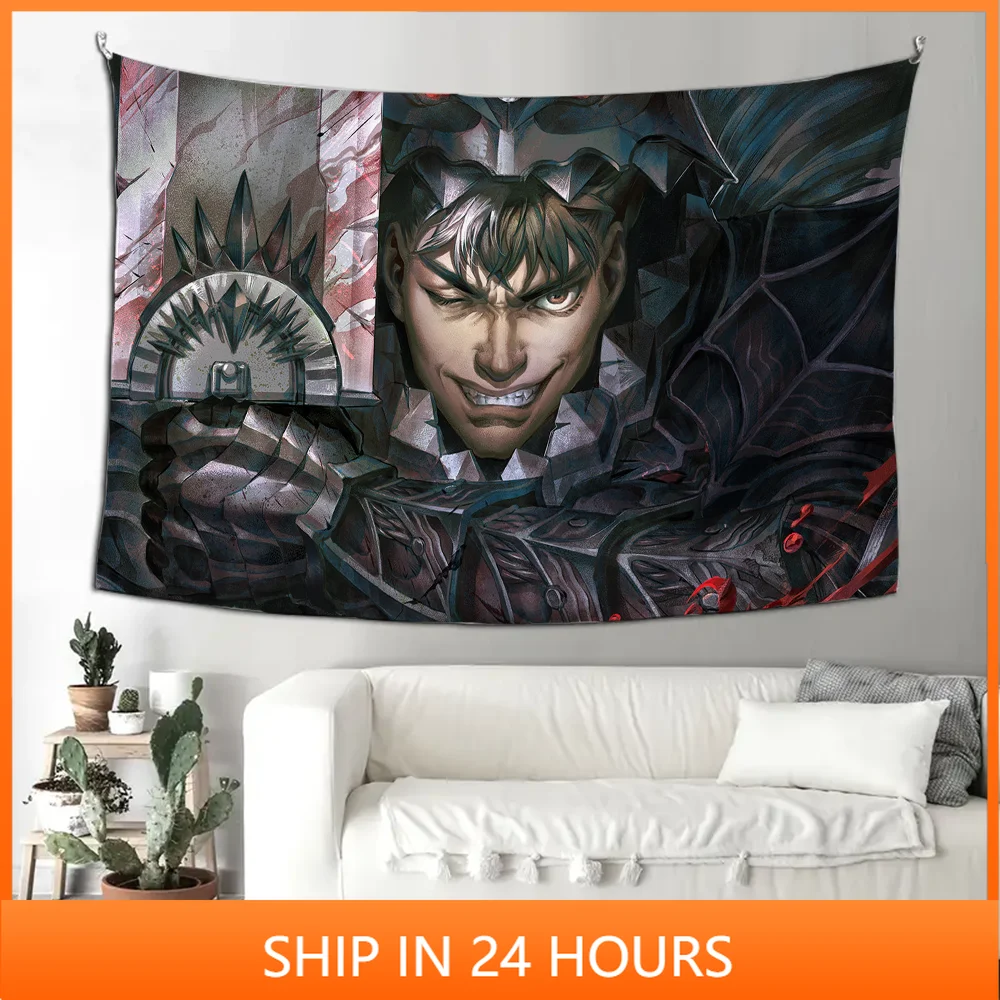 B-Berserk Griffith Guts Tapestry Decoration party Background Hanging Cloth Bedroom Tapestry Room Decor Aesthetic