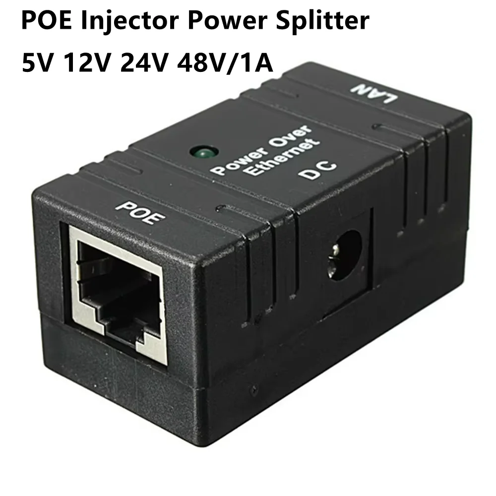 100/1000Mbps 5V 12V 24V 48V/1A POE Injector Power Splitter for IP Camera POE Adapter Module Accessories