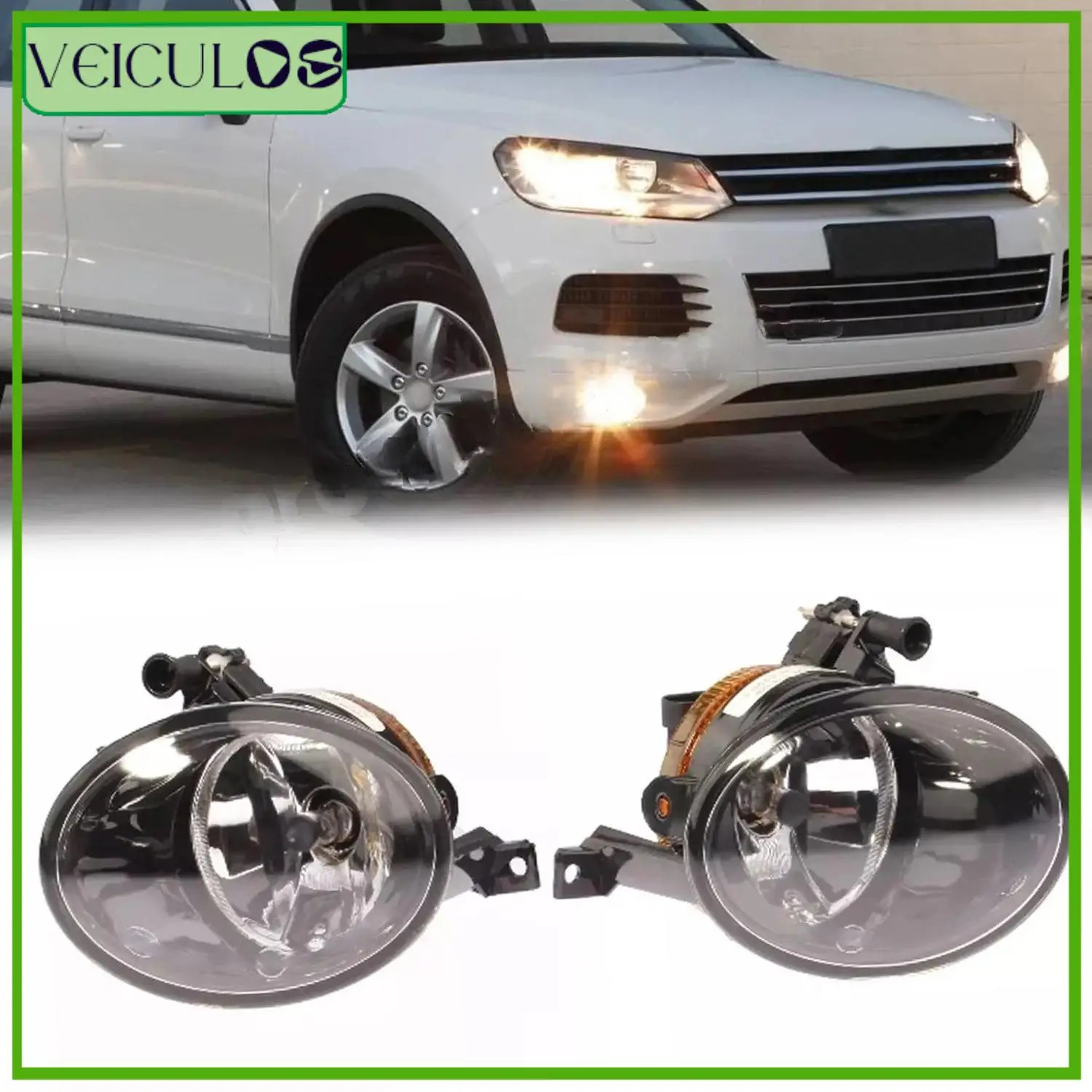 2Pcs/Set 7P6941699 7P6941700 Fog Lamp Light Halogen Bulb For VW Touareg 2010-2014 Car Accessories Parts Replacement