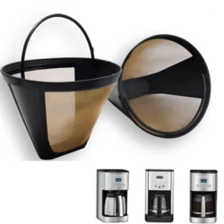 Reusable Coffee Filter Compatible with Cuisinart Coffee Maker,  Permanent Filter for Cuisinart DCC 1200P1 3200 3400NAS