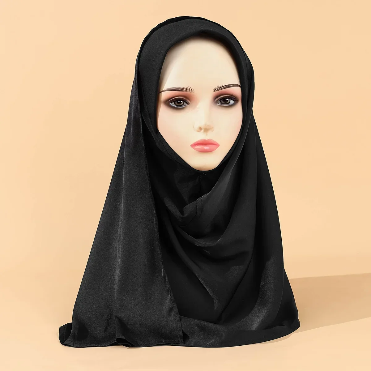 عالية الجودة وشاح من الساتان النساء المسلمات الحجاب الحجاب والأوشحة شال التفاف عمامة الإسلام سرق عصابات Bufanda Foulard 120*60 سنتيمتر #6