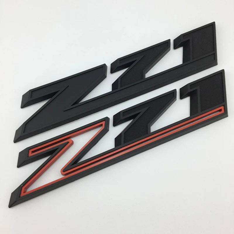 3D ABS Silver Red Black Logo Emblem Car Fender Badge Decal Sticker Accessories