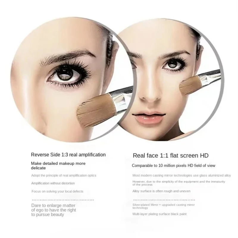 

Wall Mounted Dressing Mirror 8 Inch Magnifying Two-Sided Space Aluminum Black Makeup Cosmetic Mirror for Ladies Gift