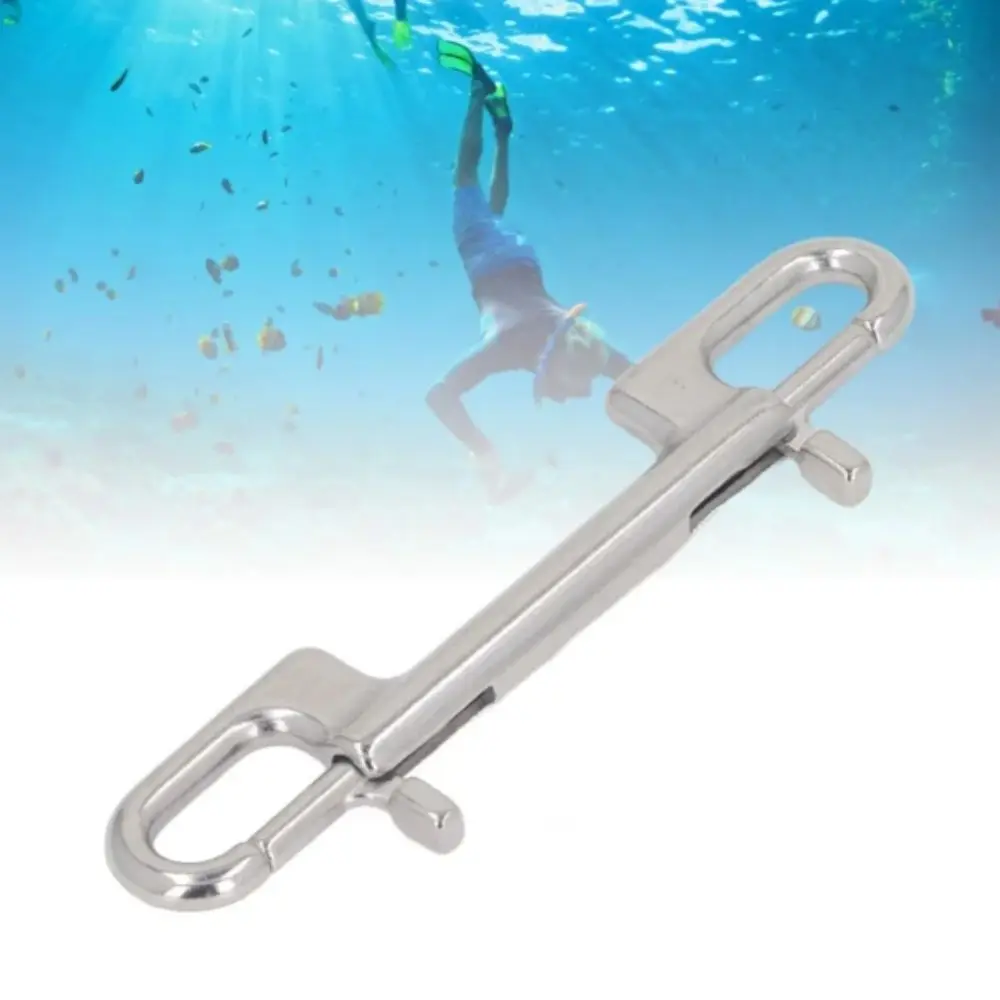 Diving Hooks 316 Stainless Steel Bolt Snap Double Head Swivel Eye Swivel Hook 90MM Size 80MM Size D Ring Snap Diving Equipment
