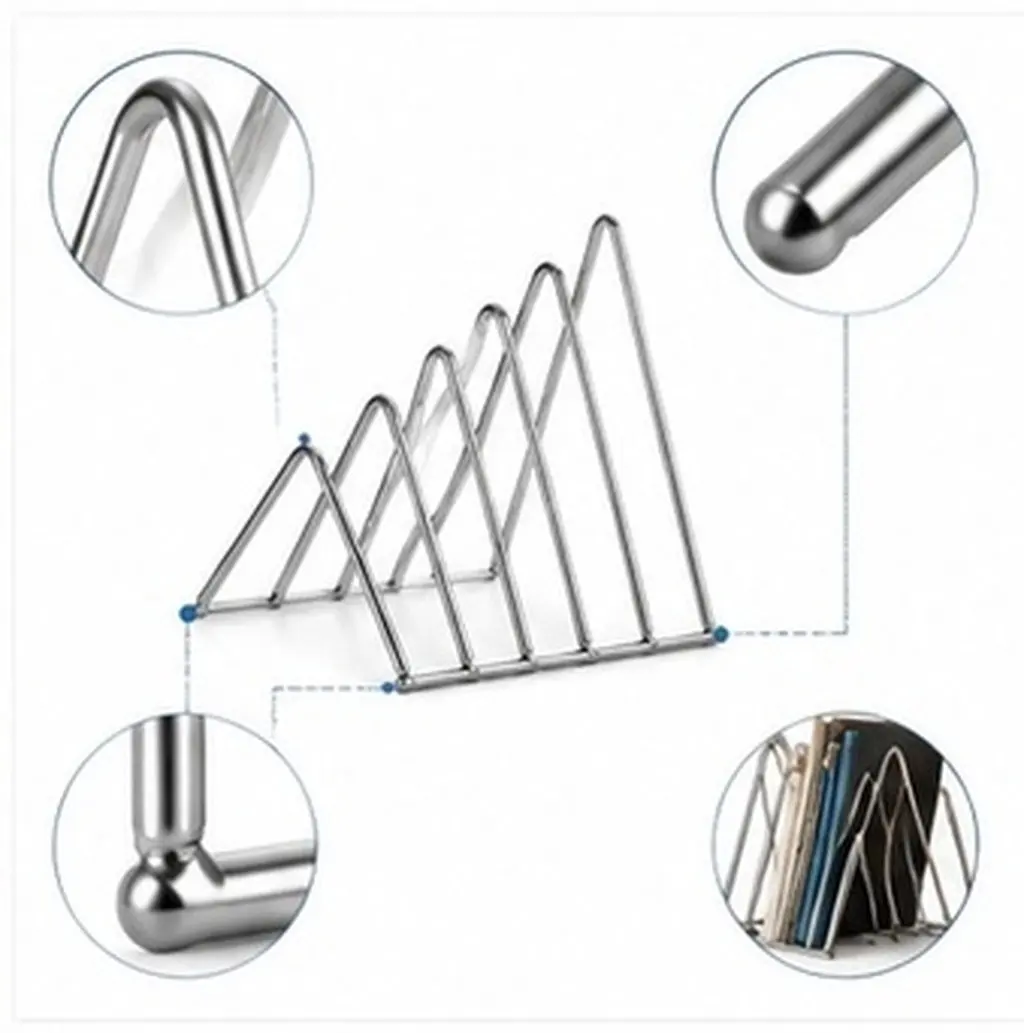 Iron Desktop Bookend Heavy Duty File Organizer for Books Magazines Cds Vinyl Records Home Office Classroom Library Decorative