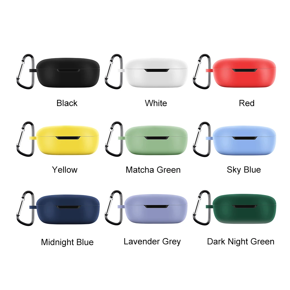 휴대용 헤드폰 쉘 실리콘 이어폰 케이스 커버, 레드미 버즈 4 라이트용 카라비너 액세서리, 방진