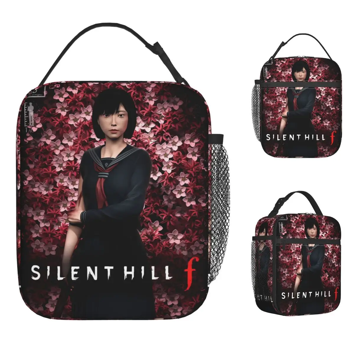 

Сумка для обеда Silent Hill F Horror Game для детей, коробка для обеда на заказ, кавайная сумка-холодильник для пикника, портативная изолированная термосумка-тоут