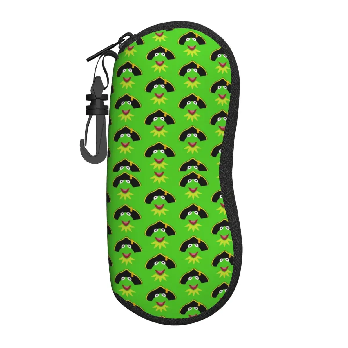 Captain Kermit The Frog Glasses Case Fashion Zipper Cartoon the Muppets Show Eyewear Protector Ins Eye Contacts Case