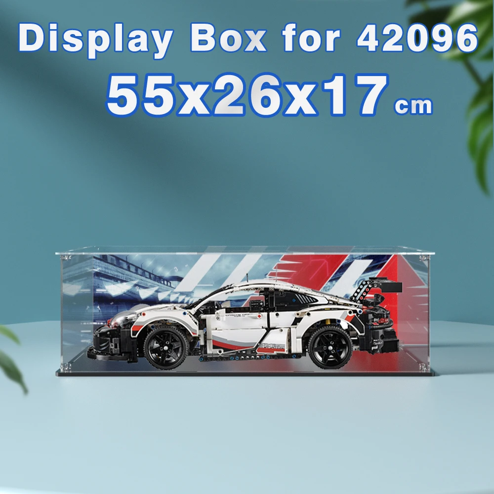 Acryl display box voor lego bricks 42096 vitrine voor RSR bouwsteen model auto stofdichte doorzichtige opbergdoos