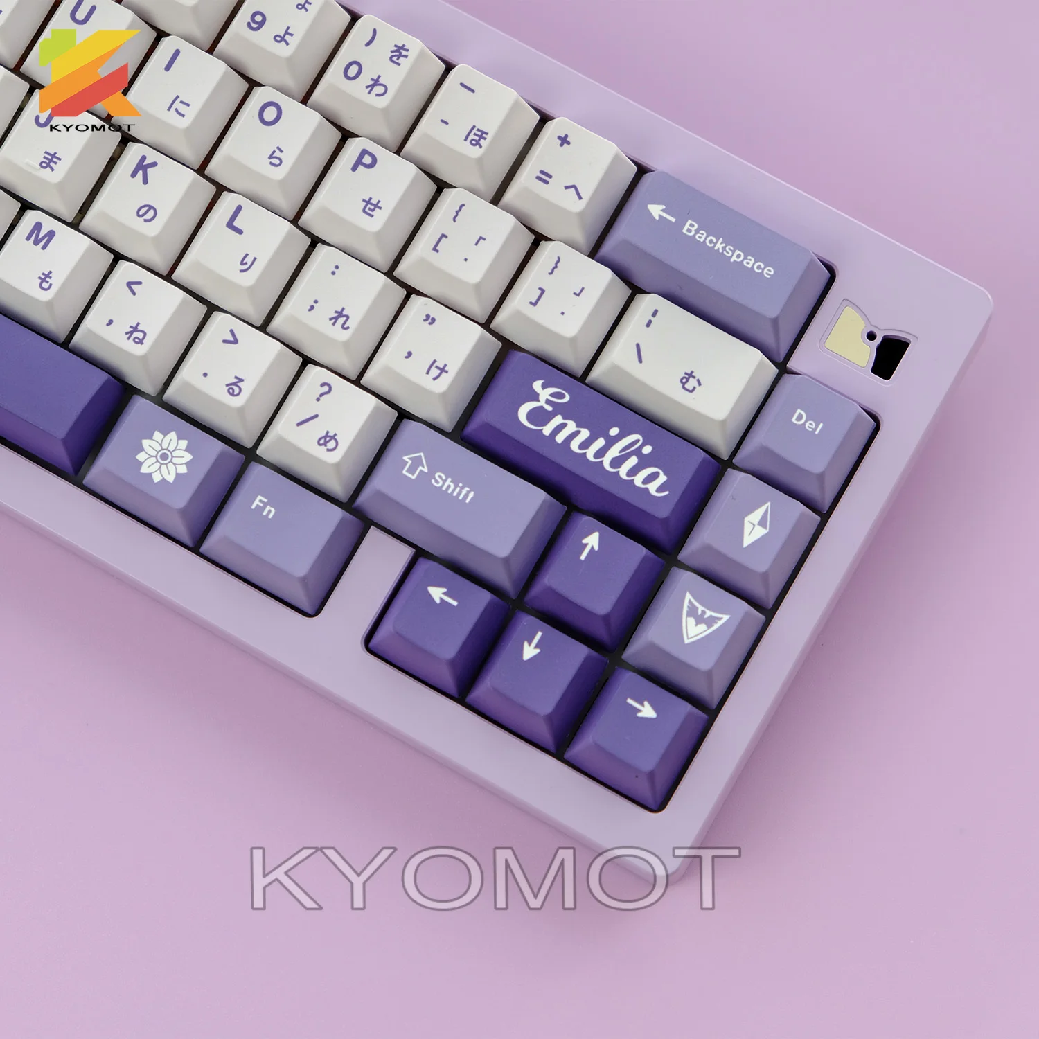 

KYOMOT 128 Keys Purple Ice Witch Theme Keycaps PBT Dye Cherry Profile Keycap For MX Switches Anime Games Mechanical Keyboard Cap
