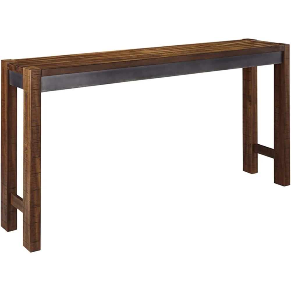 Mesa retangular industrial para sala de jantar, balcão de bar, madeira, sem necessidade de montagem, design Torjin, cozinha ou espaço de jantar