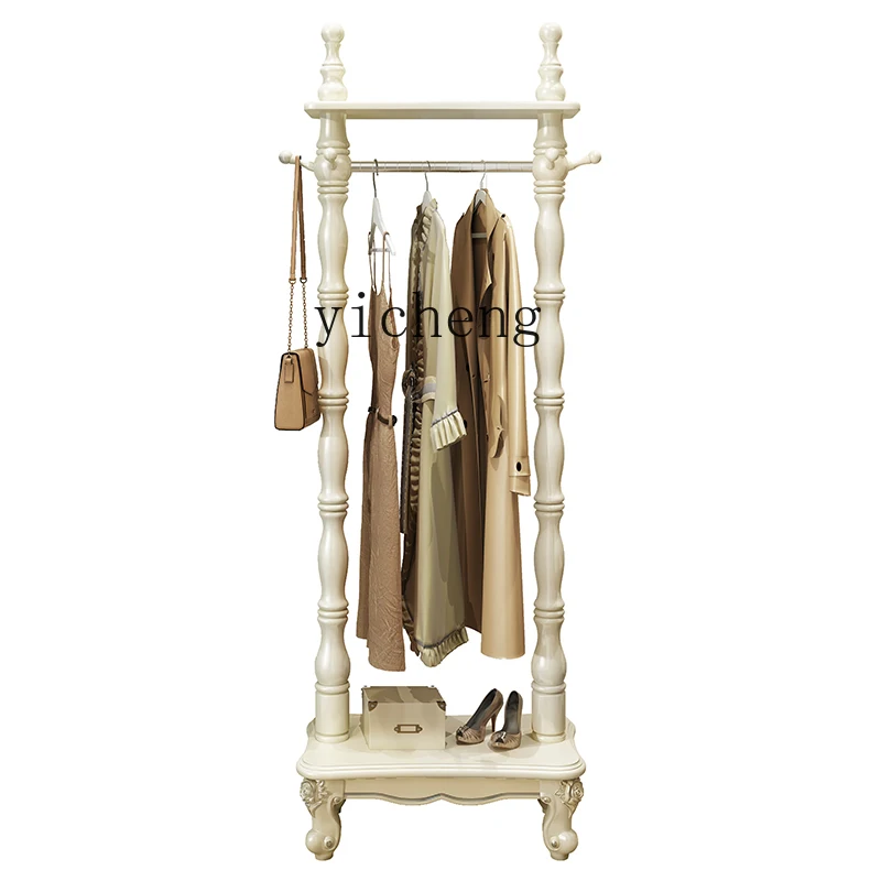 

YY1 Bedroom Hanger Light Luxury Home Floor Living Room Coat Hat Rack Room Luxury European Style Solid Wood Hanger