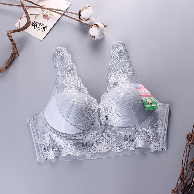 

Fashion Sexy Women Lace Bras V-Neck Vest Bra Bralette Bustier Ladies Underwear Tank Tops M-6L Brasier Mujer Brassiere Femme