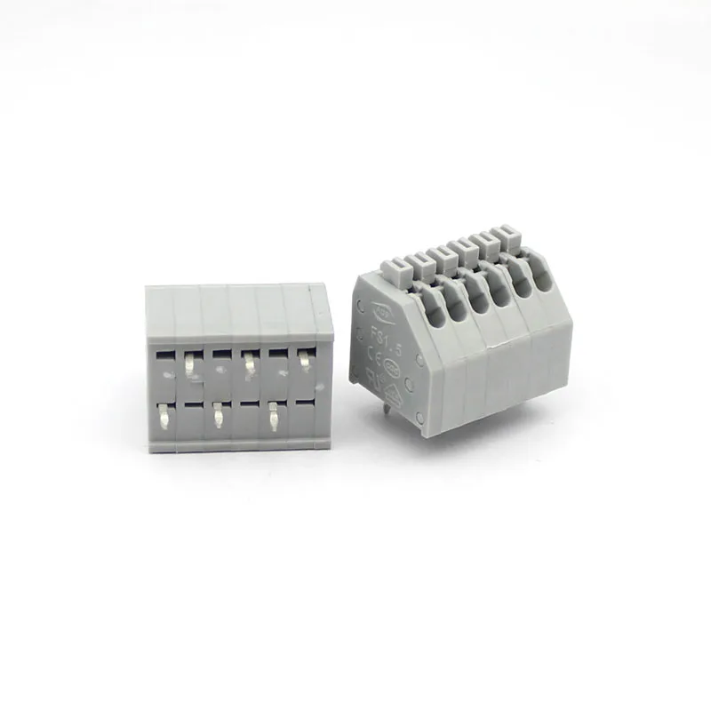 100PIN DG250-2.5mm grey spring terminal block dg250 A B 2.5MM pitch copper screwless terminals KF250 PTSA0.5/X-2.5-Z PHOENIX