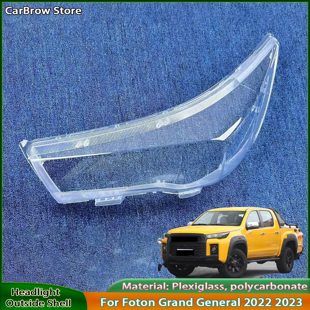 

Headlight Shade Lens For Foton Grand General 2022 2023 Front Headlamp Cover Transparent Lampshades Lamp Shell Masks