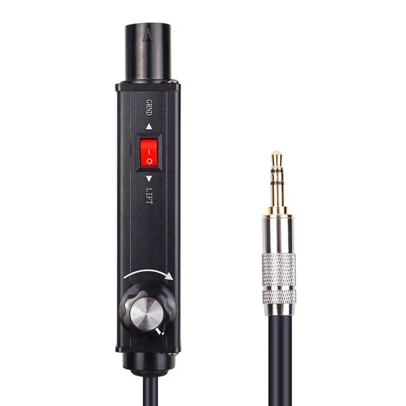 3.5mm to XLR Audio Isolator Audio Common Ground Current Sound Elimination Noise Reduction Mixer Volume Adjustment-A23U