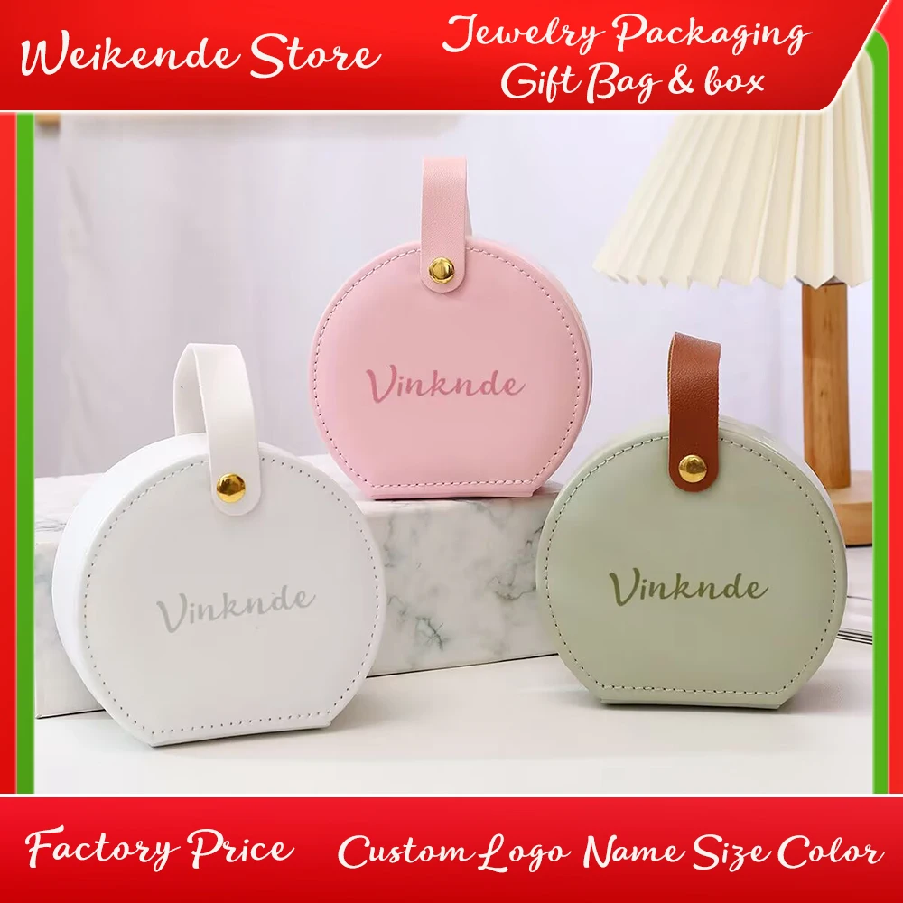

Personalized Jewelry Travel Case with Name Logo Custom Organizer Necklace Earring Box Bridesmaid Gifts Proposal Birthday Present