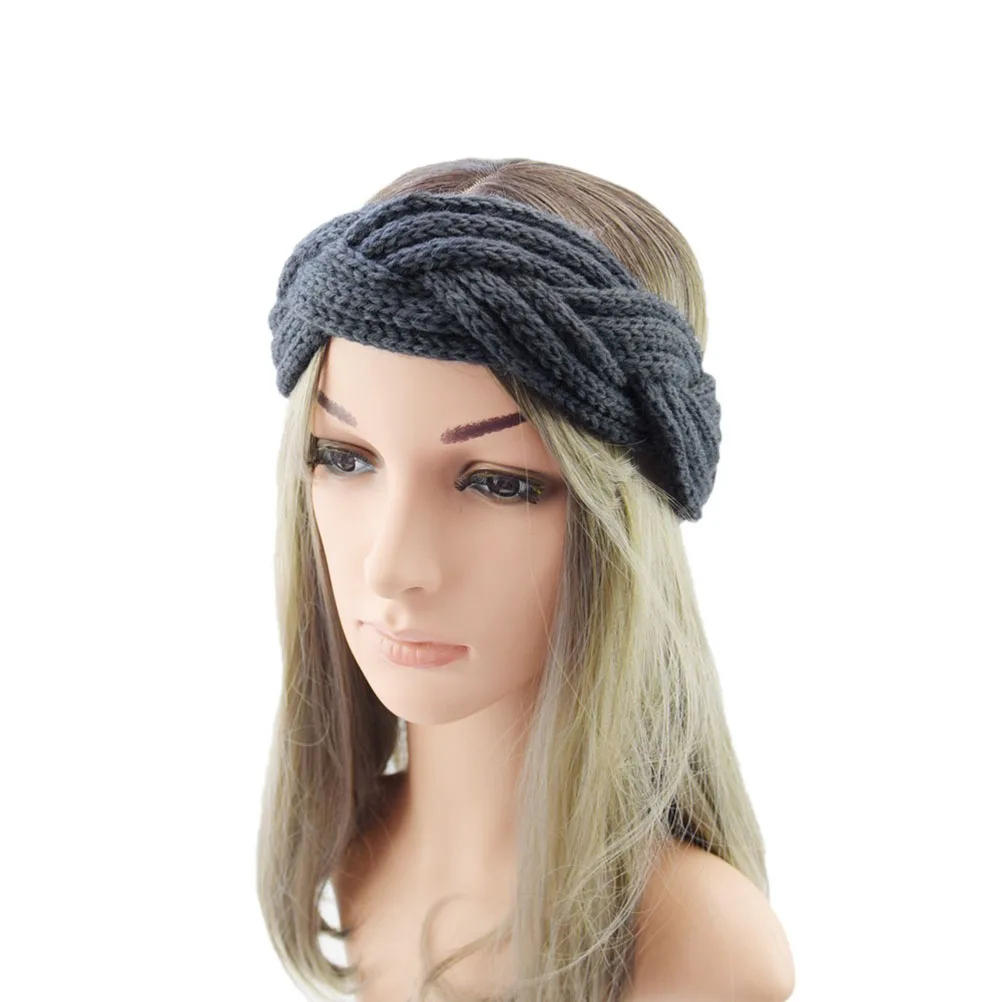 

4pcs Braid Knitted Headband Wool Yarn Ear Warmer For Women Teen Girls Elastic Soft Warm Headgear Crochet Ear Protection Outdoor