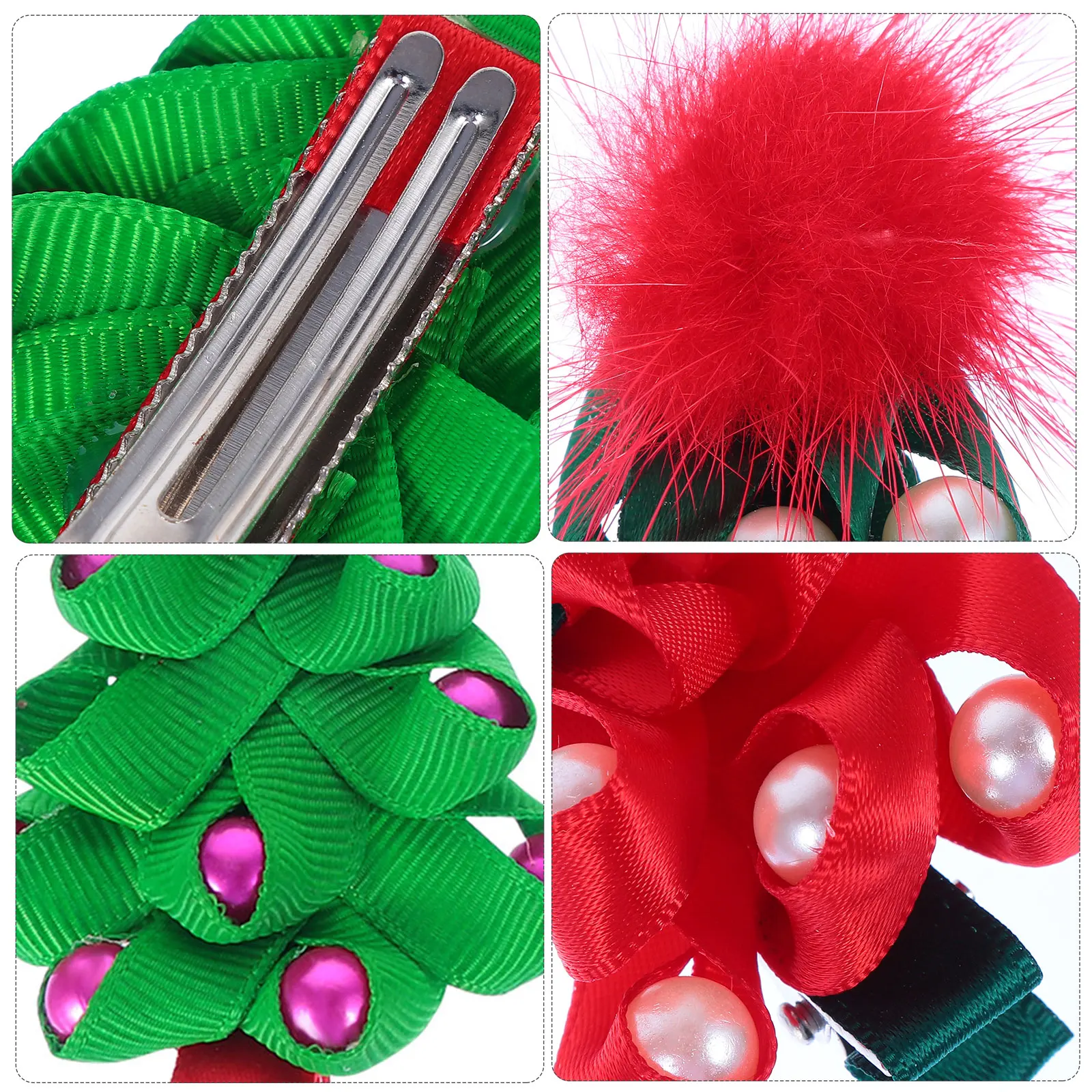 

3Pcs Christmas Hair Clips Beautiful Rustic Barrettes Charming Hair Supplies Perfect for Festive Use Christmas Barrettes