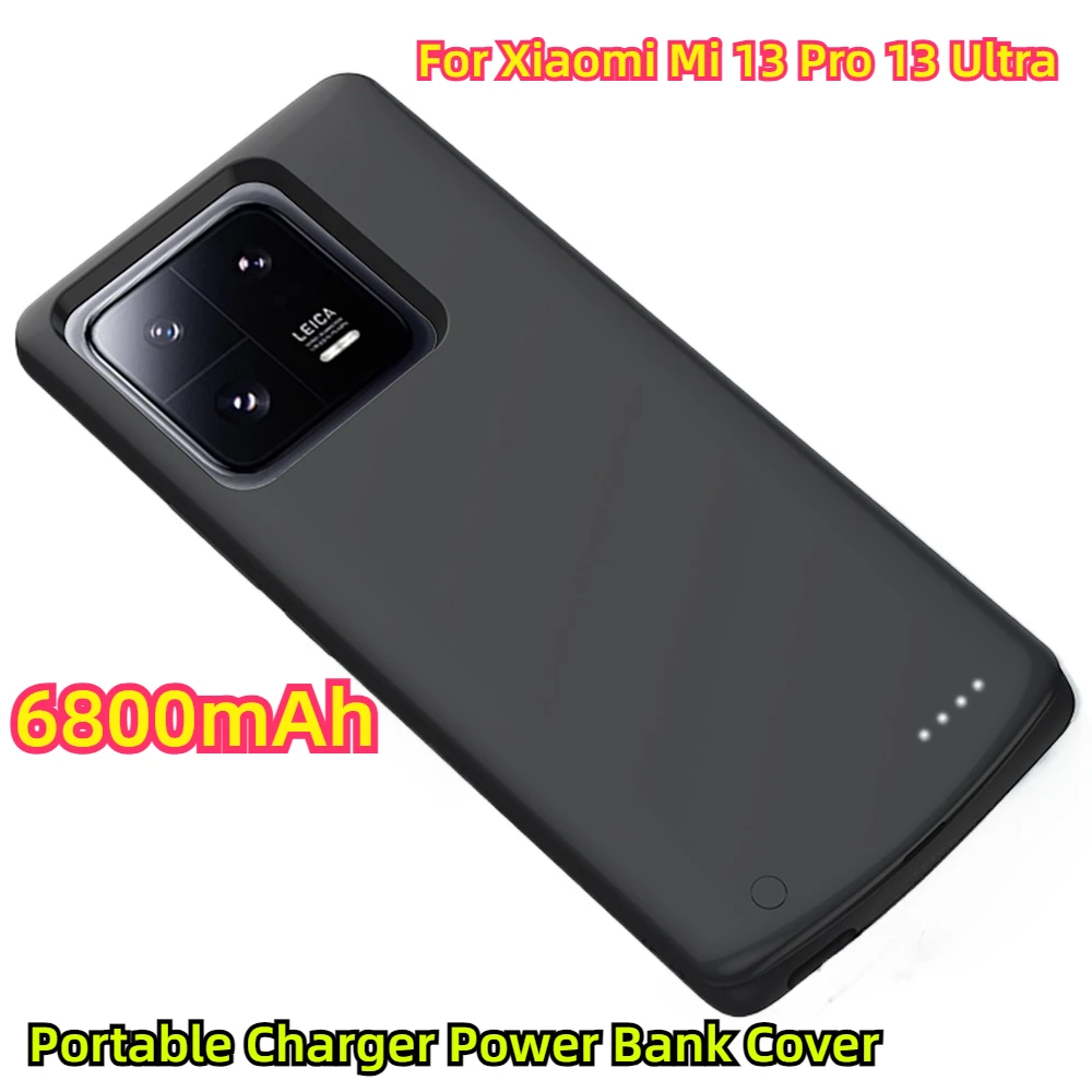 For Xiaomi Mi 13 Pro 13 Ultra External Battery Cover Cases 6800mAh Portable Charger Power Bank Cover for Xiaomi 13 Case