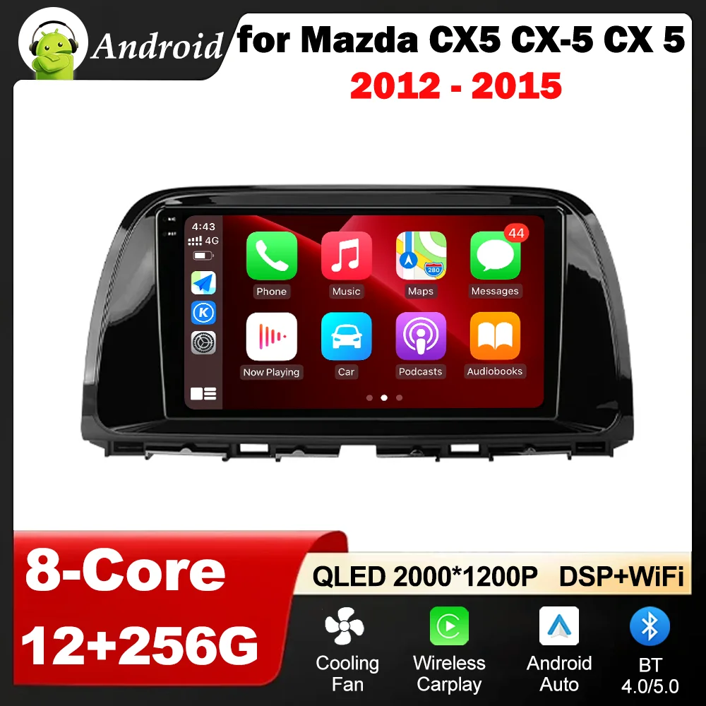 Car Radio Audio Player for Mazda CX5 CX-5 CX 5 2012 - 2015 Android Intelligent System WIFI Bluetooth QLED IPS Screen Head Unit