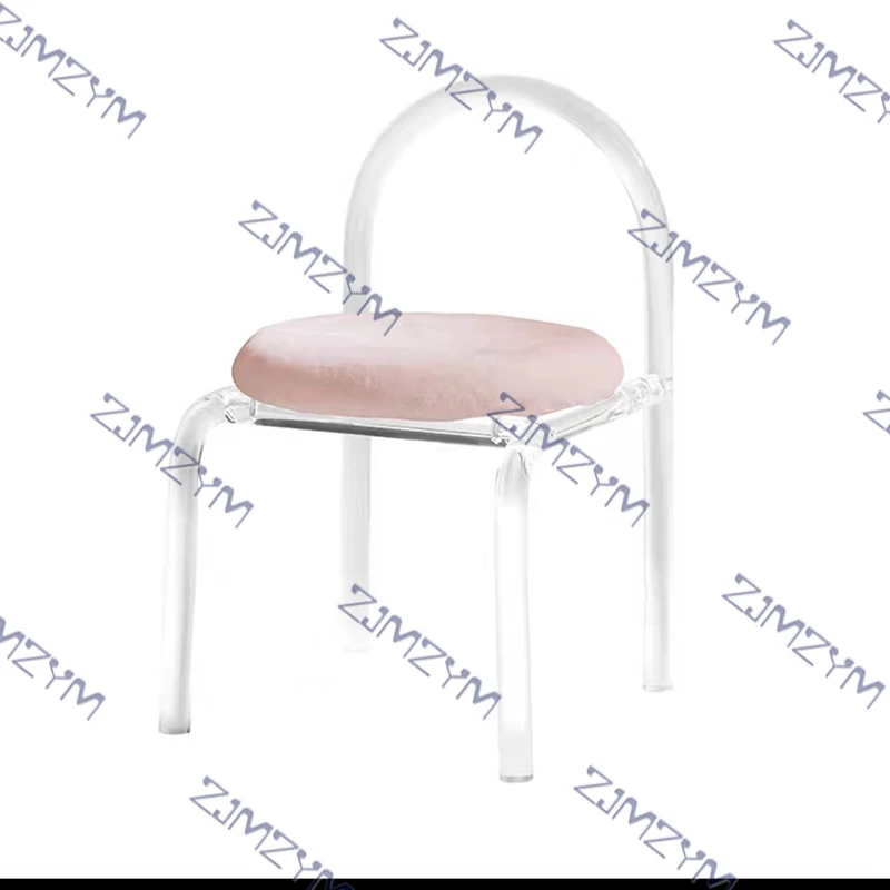 Transparent Acrylic Makeup Chair Bedroom Living Room Light Luxury Dining Chair Nordic Simple Dressing Stool