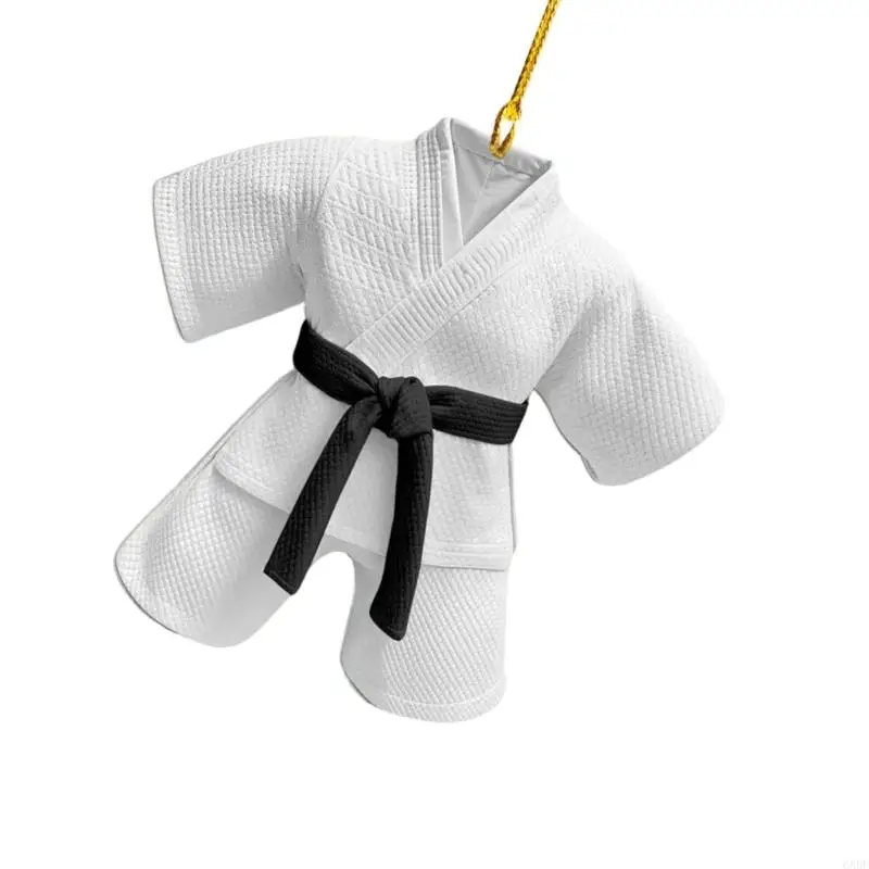 

2025 New Car Decoration Taekwondo Suit Pendant Acrylic Ornament Charm Hanging Decoration