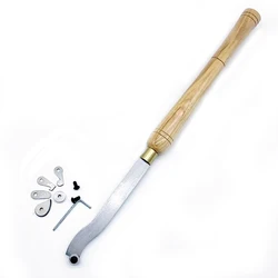 6pcs HSS Woodturning Hollowing Set with Wooden Handle WoodCarving Tool Kit  Complete Blade Collection for Crafting And Sculpting
