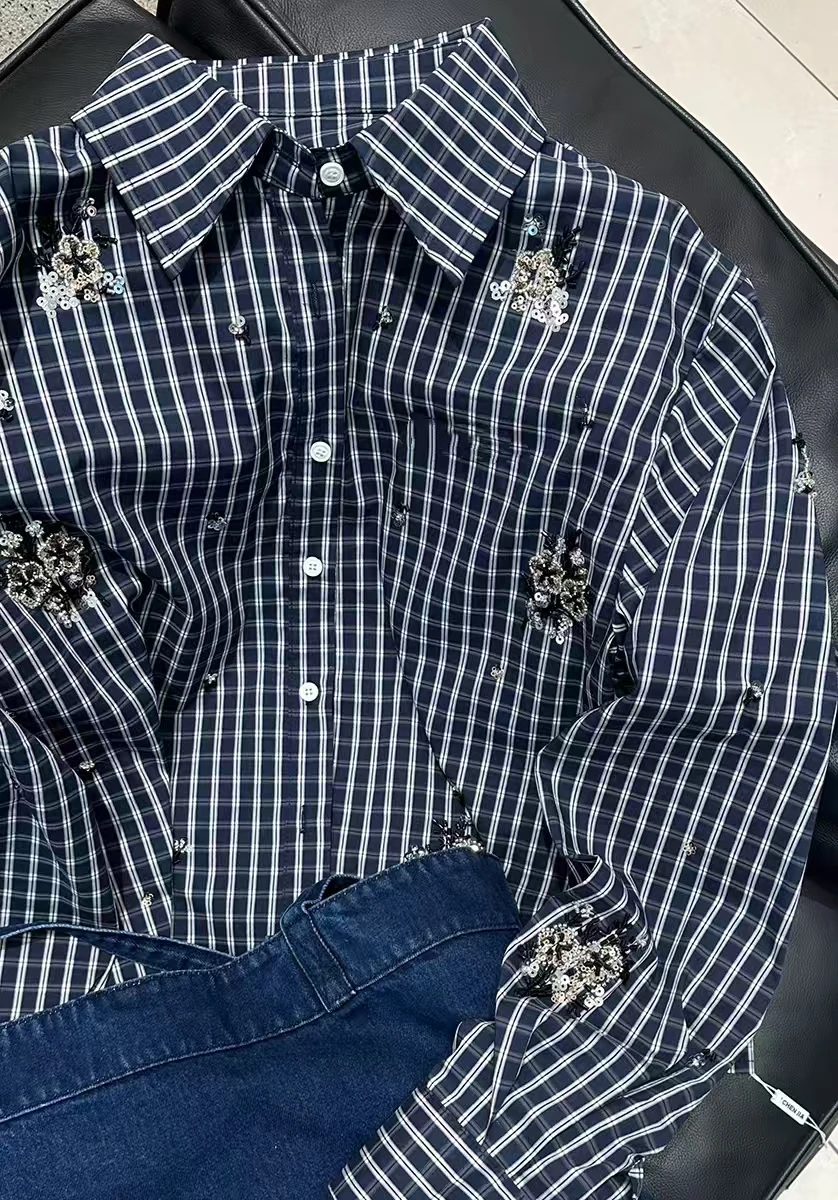 Neue Herbst Stickerei frauen Kurze Shirt Frau Kleidung Nette Shirts & Blusen Koreanische Beliebte Kleidung Weibliche Kleidung